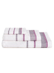 Σετ Πετσέτες Μπάνιου 3τμχ. Homelovers Organic 30X30+50X80+70X130 / White Purple